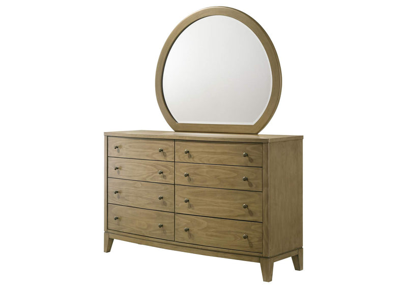 224923M Granada 8-drawer Dresser and Mirror Natural Pine