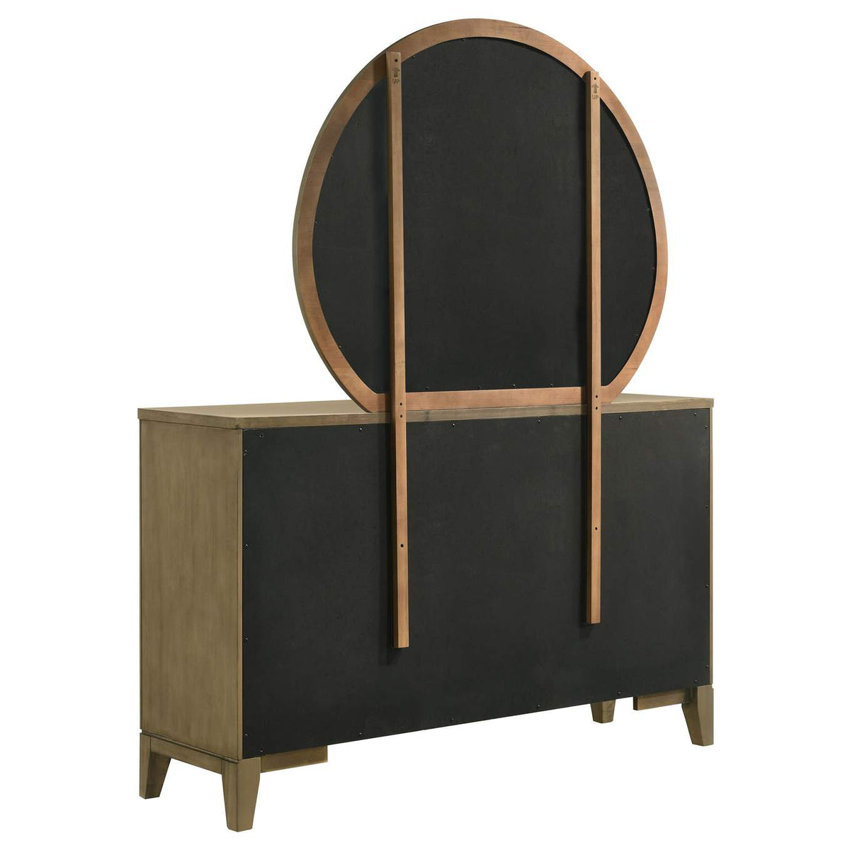 224923M Granada 8-drawer Dresser and Mirror Natural Pine