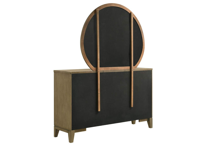 224923M Granada 8-drawer Dresser and Mirror Natural Pine