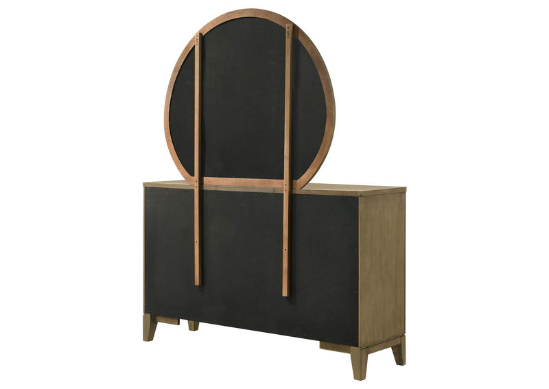 224923M Granada 8-drawer Dresser and Mirror Natural Pine
