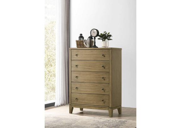224925 Granada 5-drawer Bedroom Chest of Drawers Natural Pine