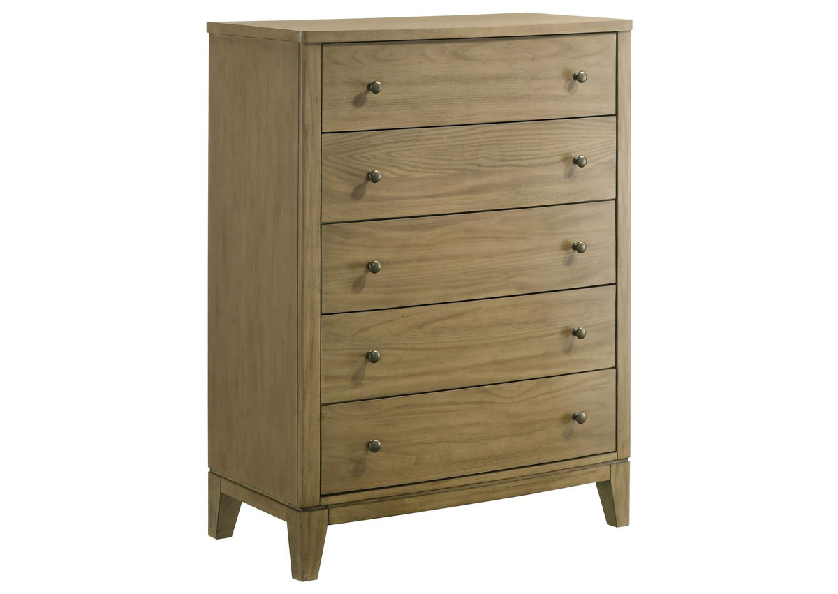 224925 Granada 5-drawer Bedroom Chest of Drawers Natural Pine
