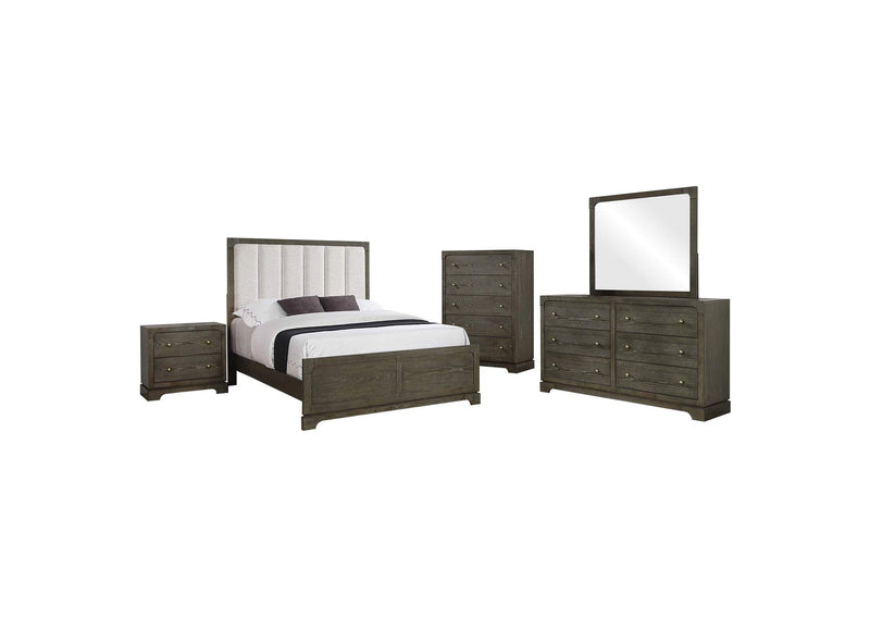 224930KE-S5 Gran Park 5-piece Eastern King Bedroom Set Dark Cocoa