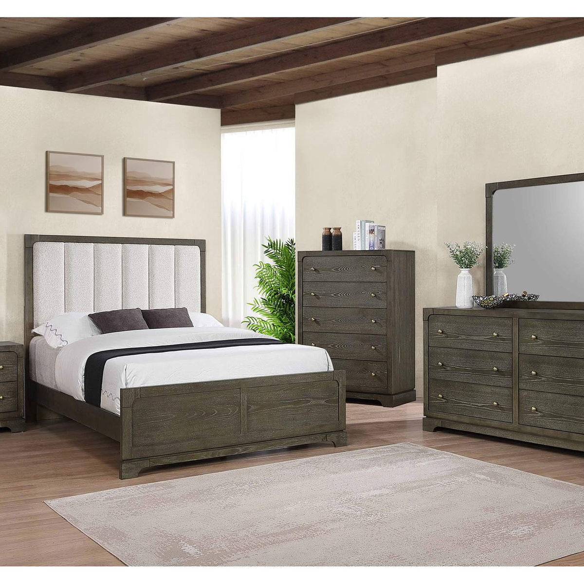 224930KE Gran Park 59-inch Eastern King Panel Bed Dark Cocoa