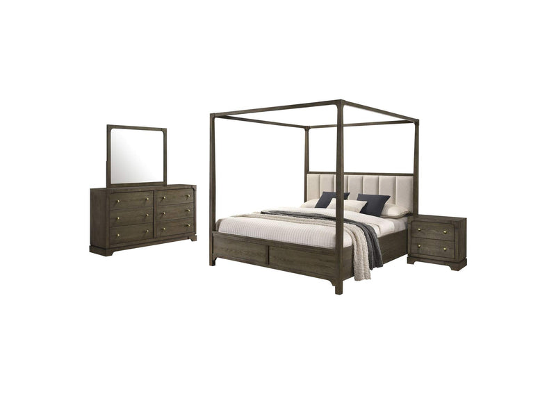 224931KE-S4 Gran Park 4-piece Eastern King Bedroom Set Dark Cocoa