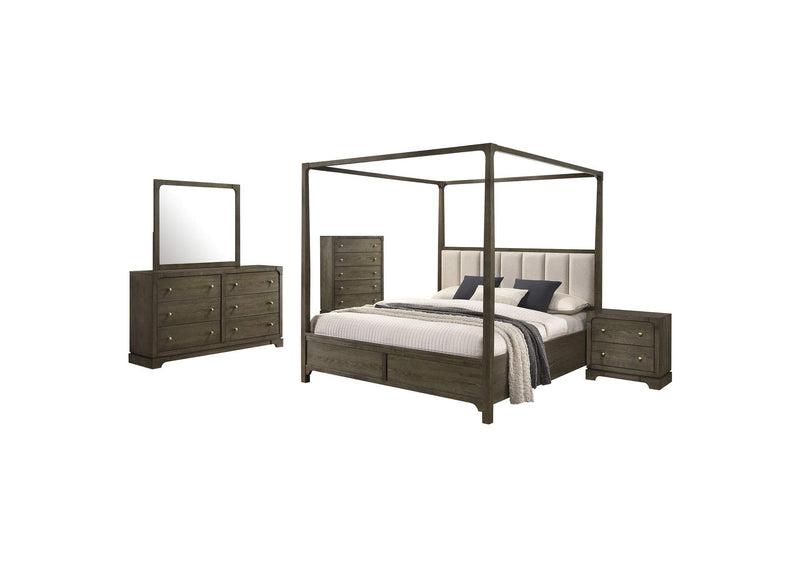 224931KE-S5 Gran Park 5-piece Eastern King Bedroom Set Dark Cocoa