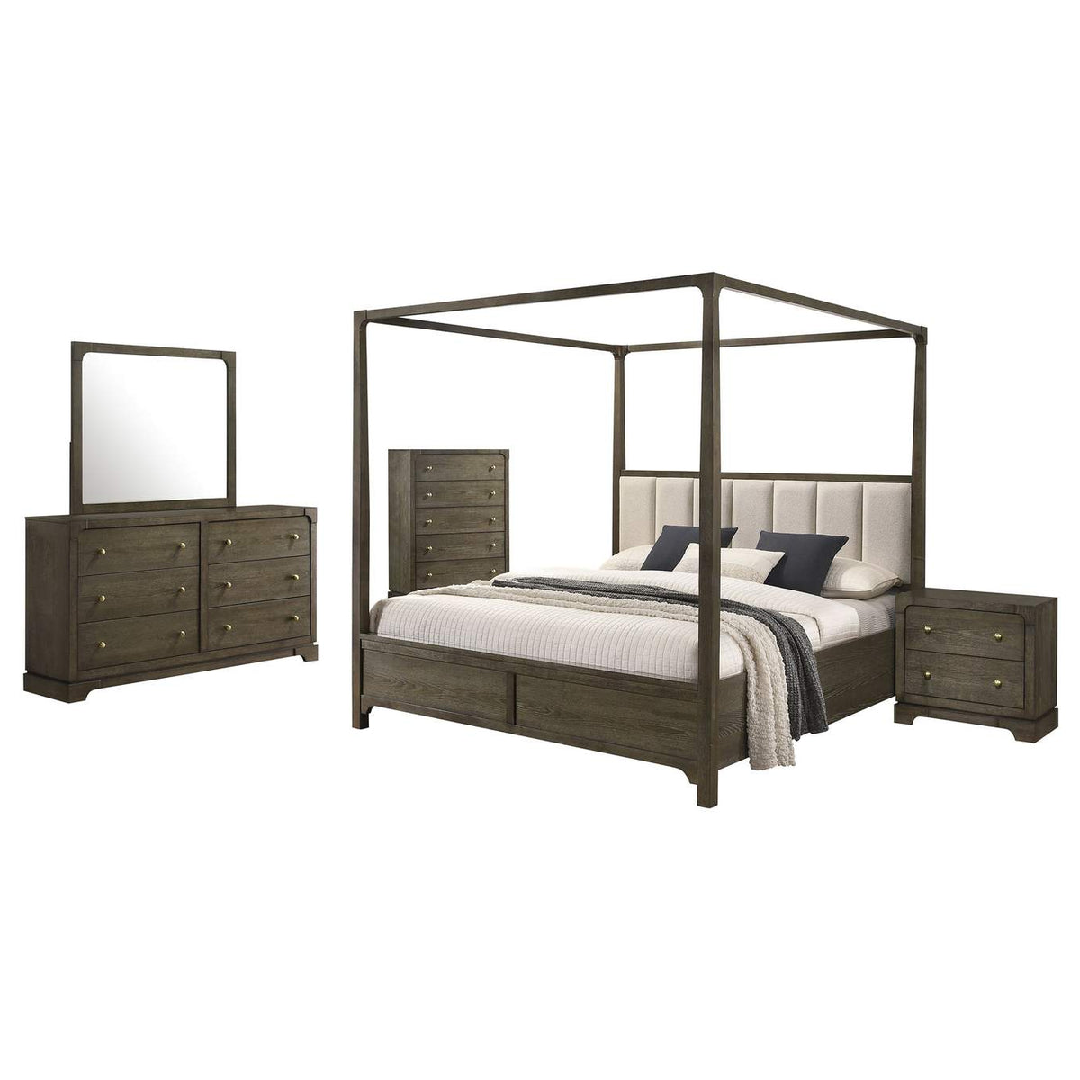 224931KW-S5 Gran Park 5-piece California King Bedroom Set Dark Cocoa