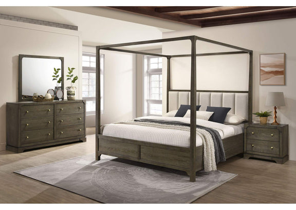 224931Q-S4 Gran Park 4-piece Queen Bedroom Set Dark Cocoa