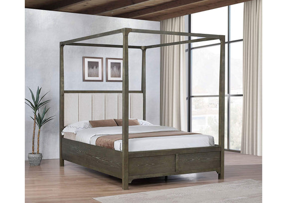 224931Q Gran Park Queen Canopy Bed Dark Cocoa