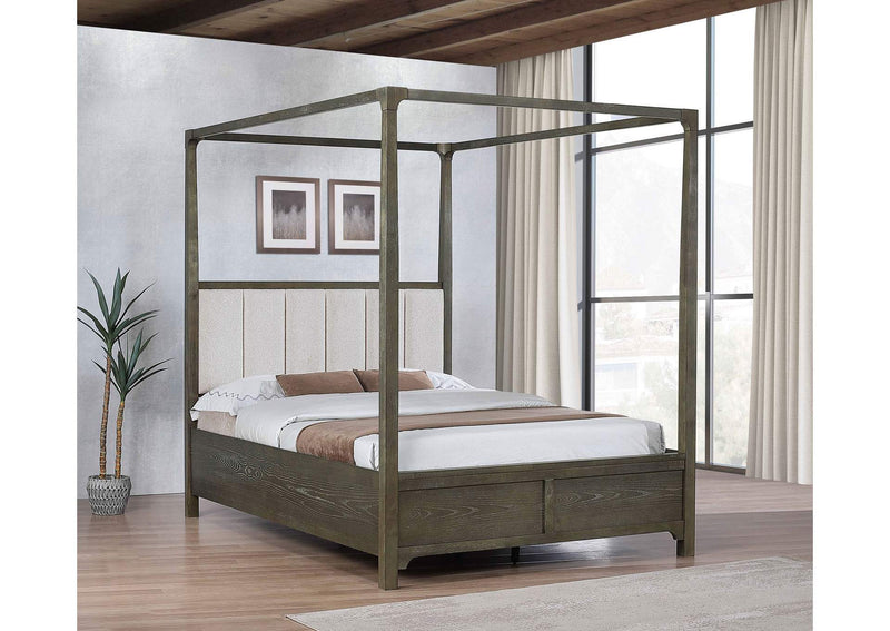 224931Q Gran Park Queen Canopy Bed Dark Cocoa