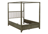 224931Q Gran Park Queen Canopy Bed Dark Cocoa