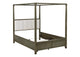 224931Q Gran Park Queen Canopy Bed Dark Cocoa
