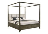 224931Q Gran Park Queen Canopy Bed Dark Cocoa
