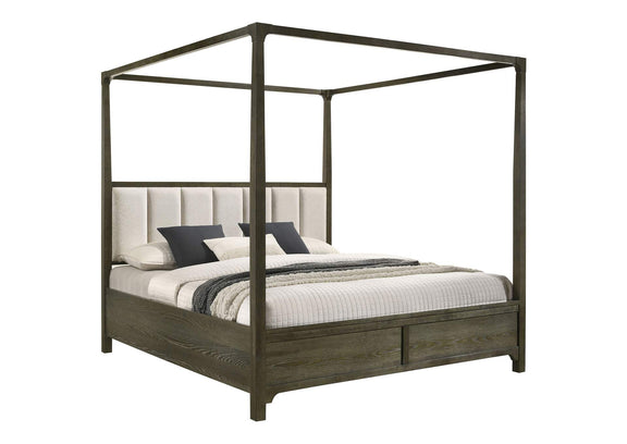 224931Q Gran Park Queen Canopy Bed Dark Cocoa