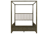 224931Q Gran Park Queen Canopy Bed Dark Cocoa