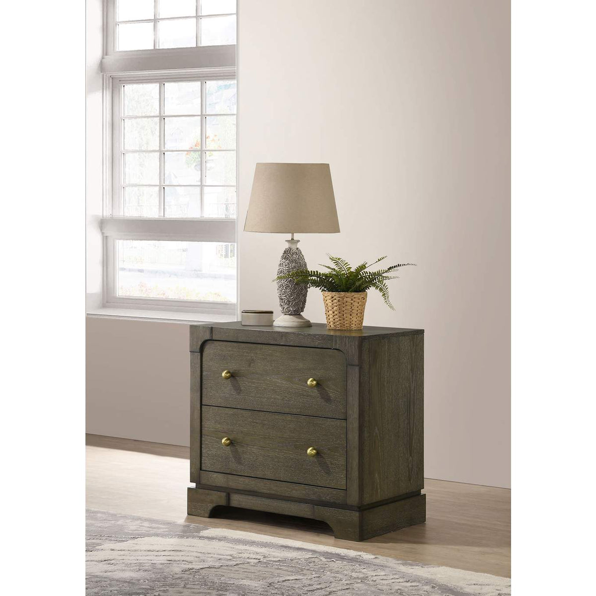224932 Gran Park 2-drawer Nightstand Bedside Table Dark Cocoa