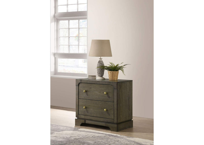 224932 Gran Park 2-drawer Nightstand Bedside Table Dark Cocoa