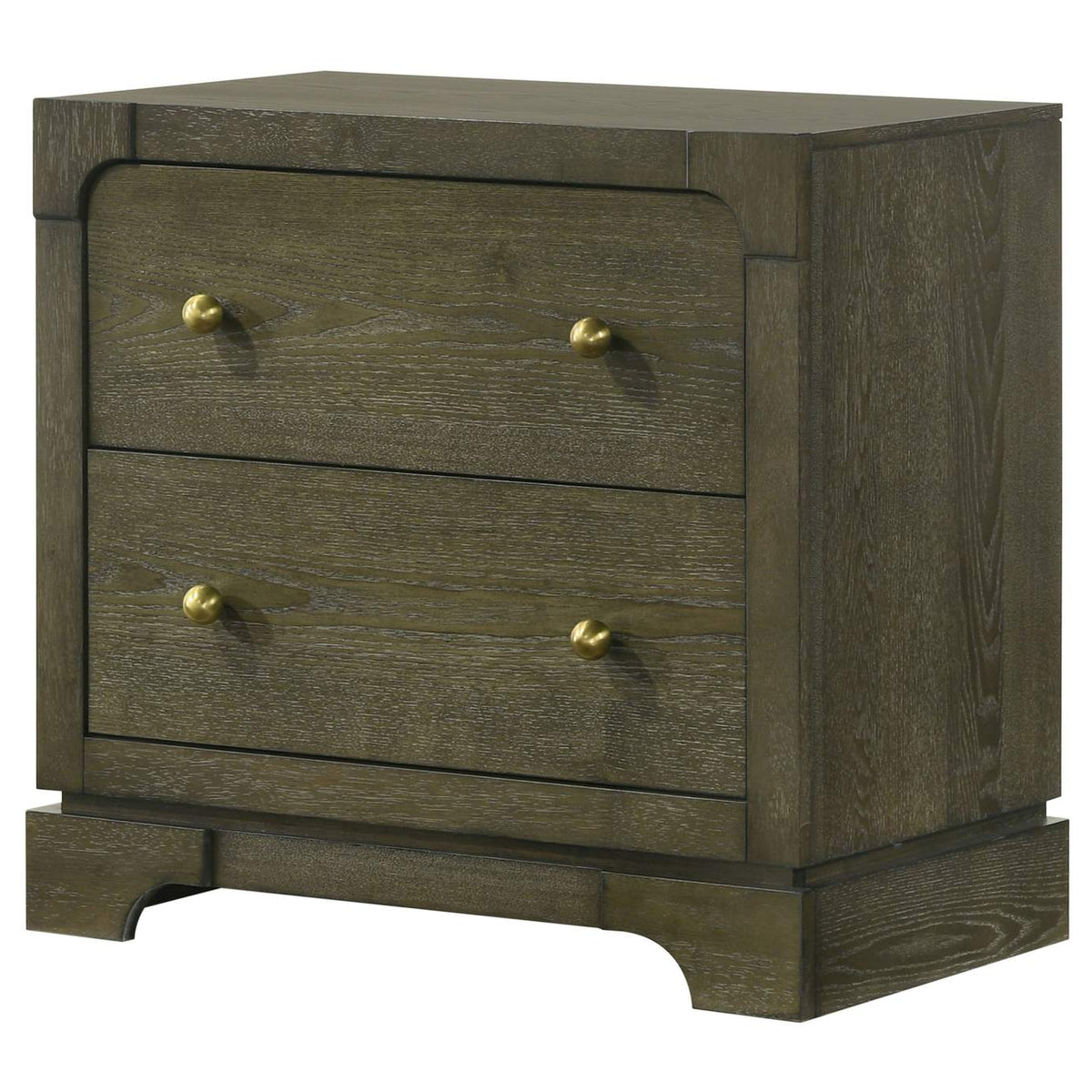 224932 Gran Park 2-drawer Nightstand Bedside Table Dark Cocoa