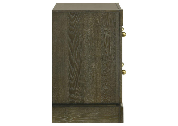 224932 Gran Park 2-drawer Nightstand Bedside Table Dark Cocoa