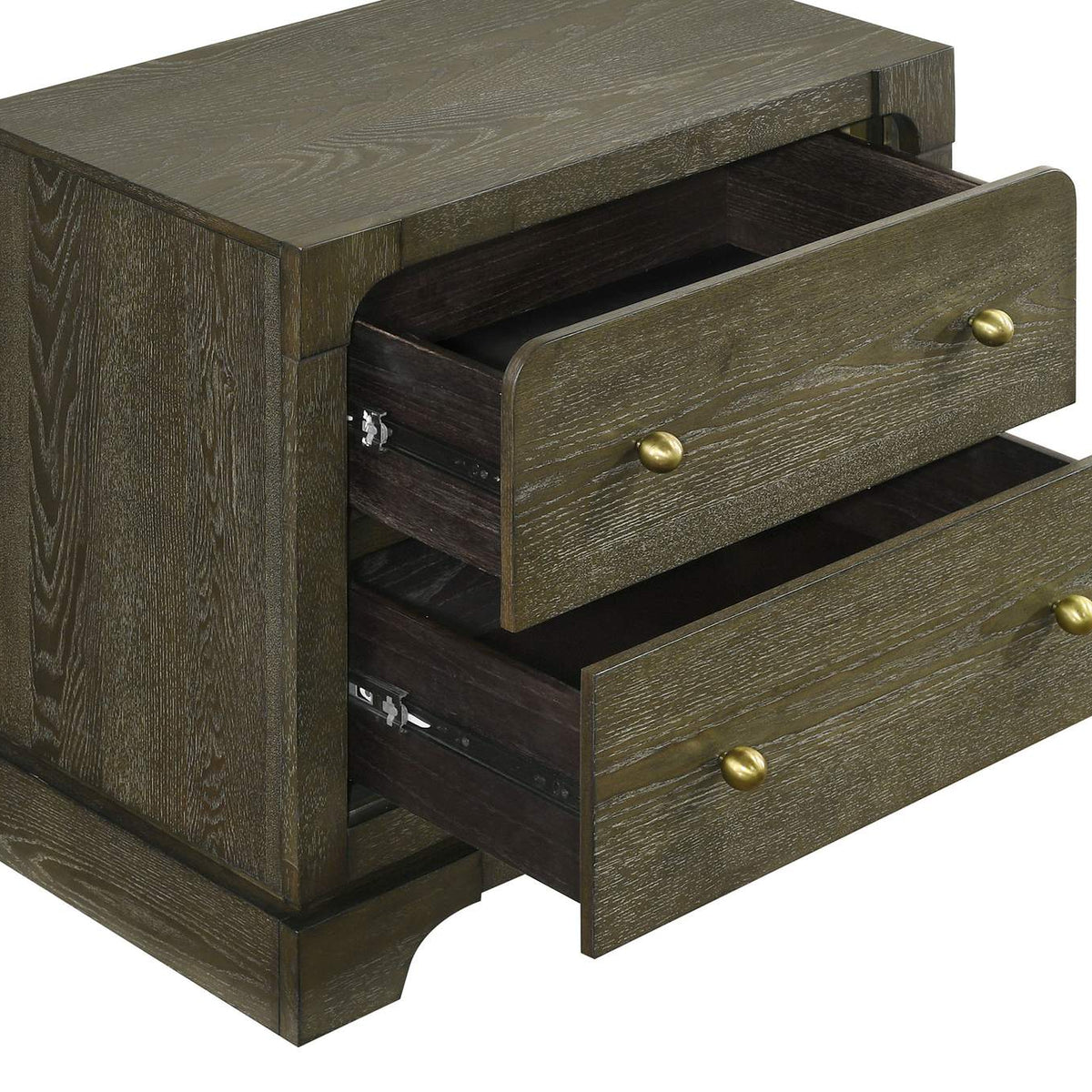 224932 Gran Park 2-drawer Nightstand Bedside Table Dark Cocoa