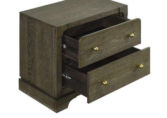 224932 Gran Park 2-drawer Nightstand Bedside Table Dark Cocoa