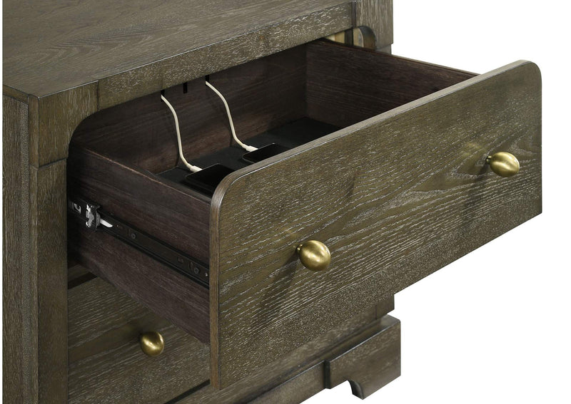 224932 Gran Park 2-drawer Nightstand Bedside Table Dark Cocoa