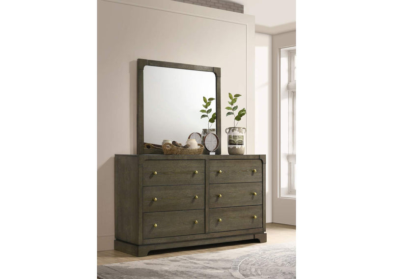 224933M Gran Park 6-drawer Dresser and Mirror Dark Cocoa