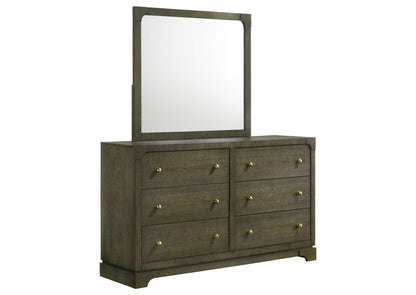 224933M Gran Park 6-drawer Dresser and Mirror Dark Cocoa