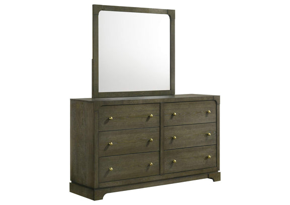 224933M Gran Park 6-drawer Dresser and Mirror Dark Cocoa