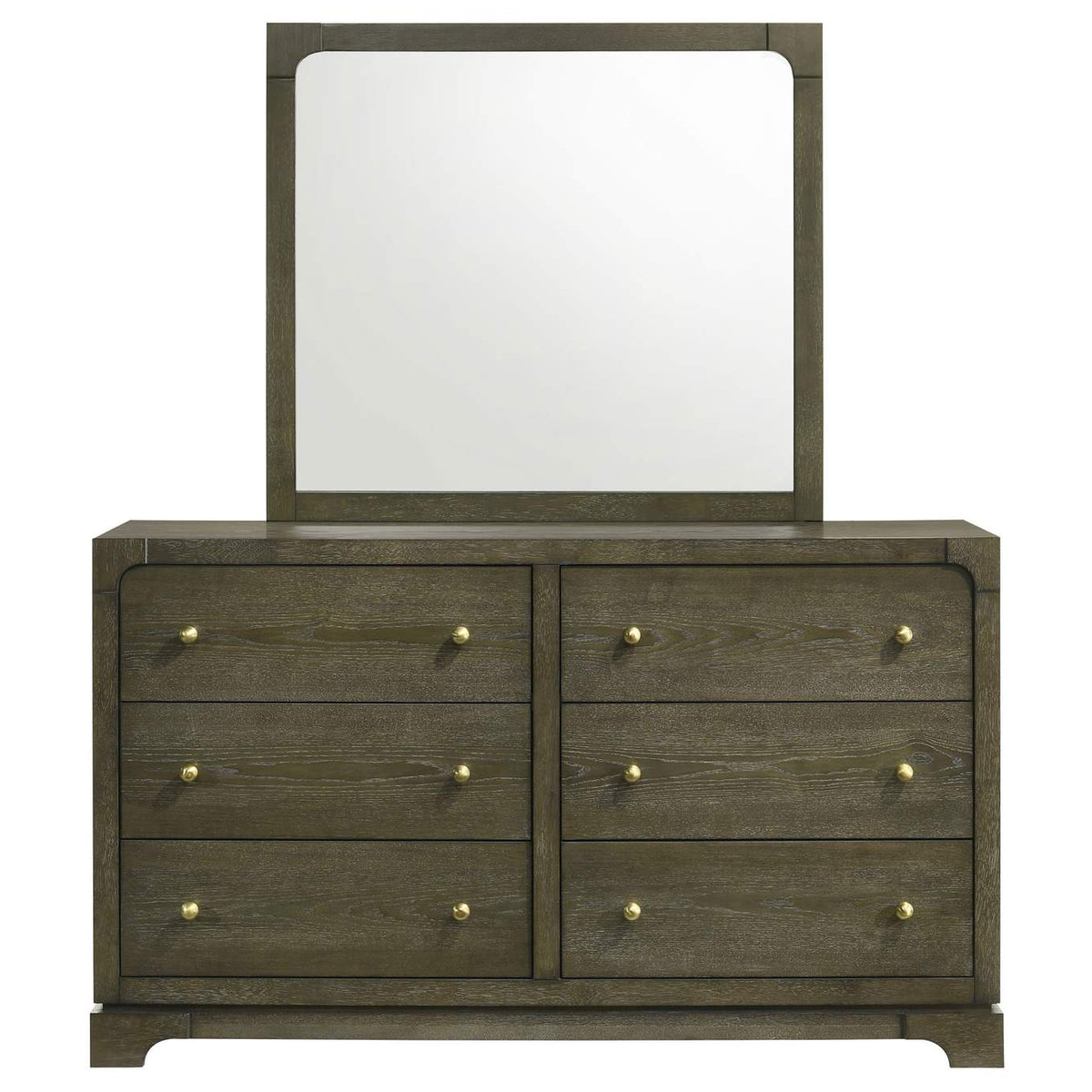 224933M Gran Park 6-drawer Dresser and Mirror Dark Cocoa