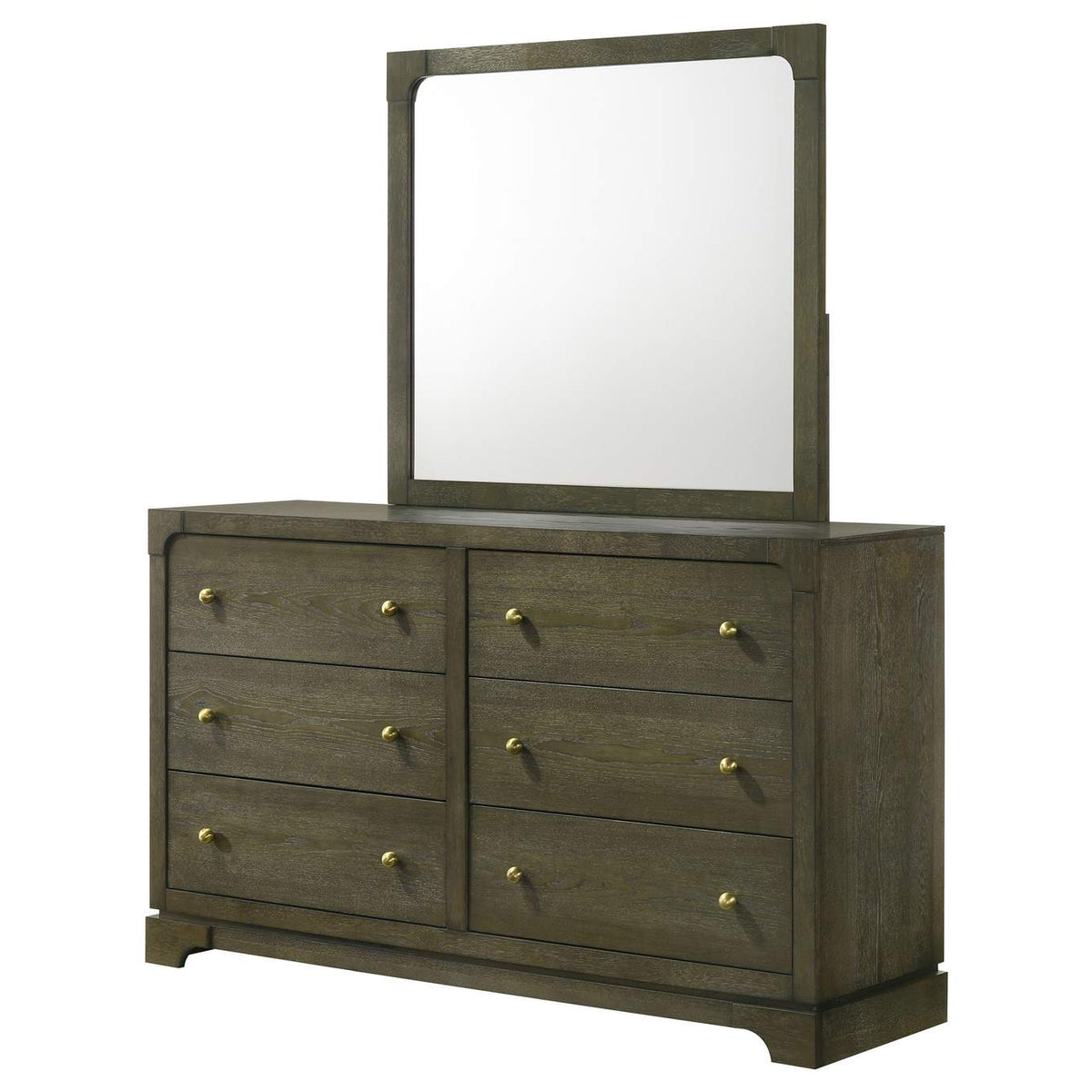 224933M Gran Park 6-drawer Dresser and Mirror Dark Cocoa