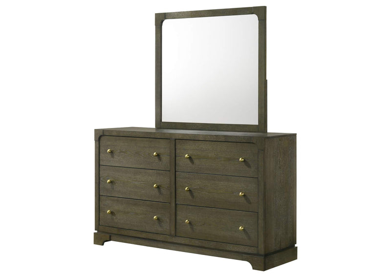 224933M Gran Park 6-drawer Dresser and Mirror Dark Cocoa