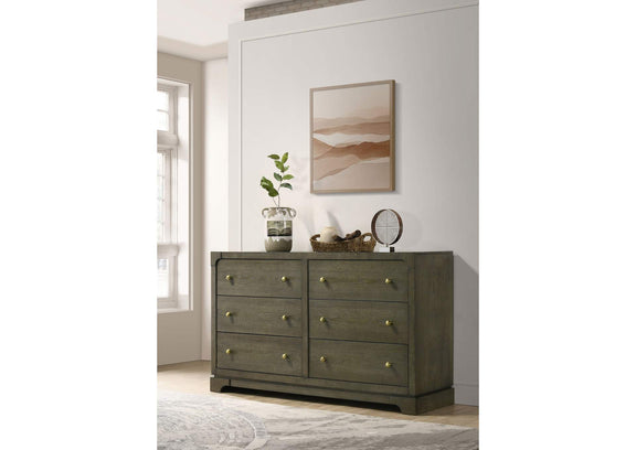 224933 Gran Park 6-drawer Dresser Cabinet Dark Cocoa