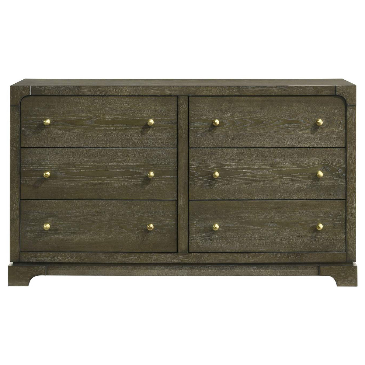 224933 Gran Park 6-drawer Dresser Cabinet Dark Cocoa