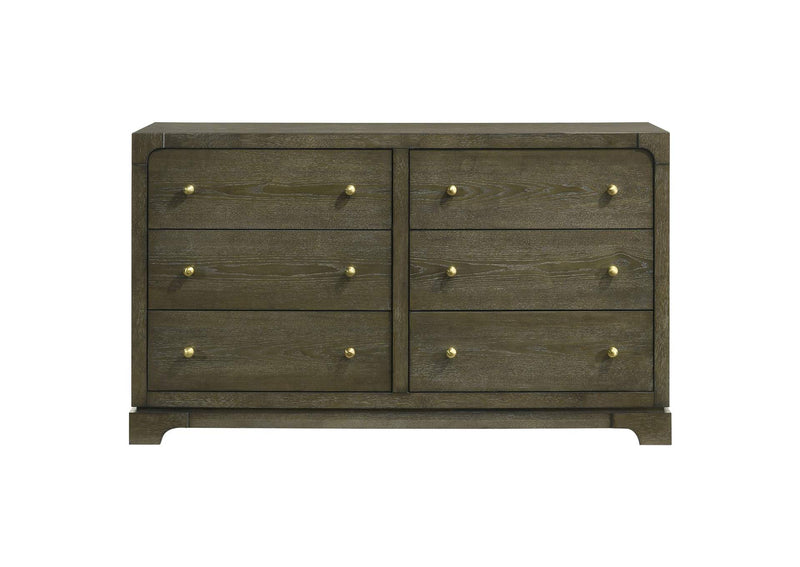 224933 Gran Park 6-drawer Dresser Cabinet Dark Cocoa