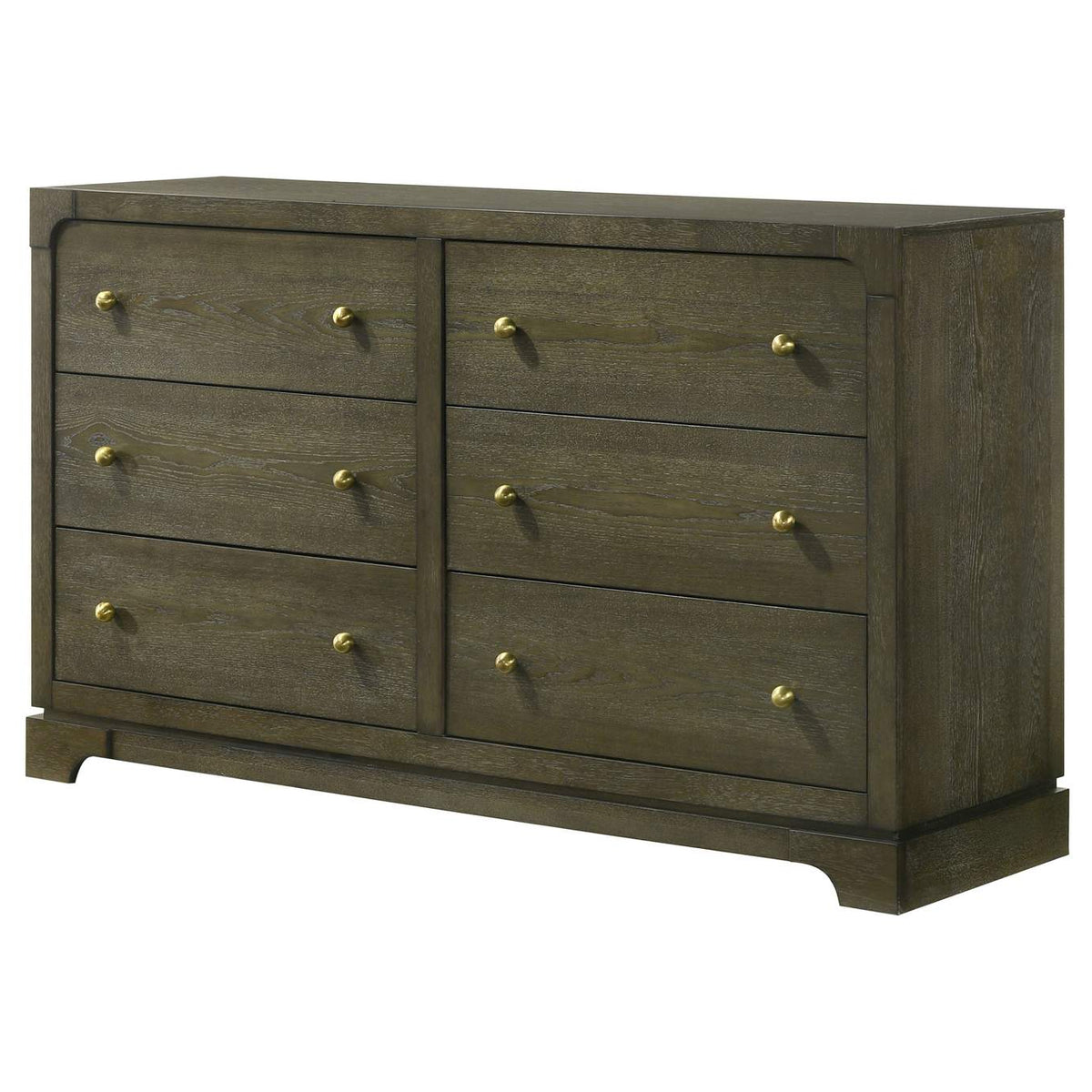 224933 Gran Park 6-drawer Dresser Cabinet Dark Cocoa
