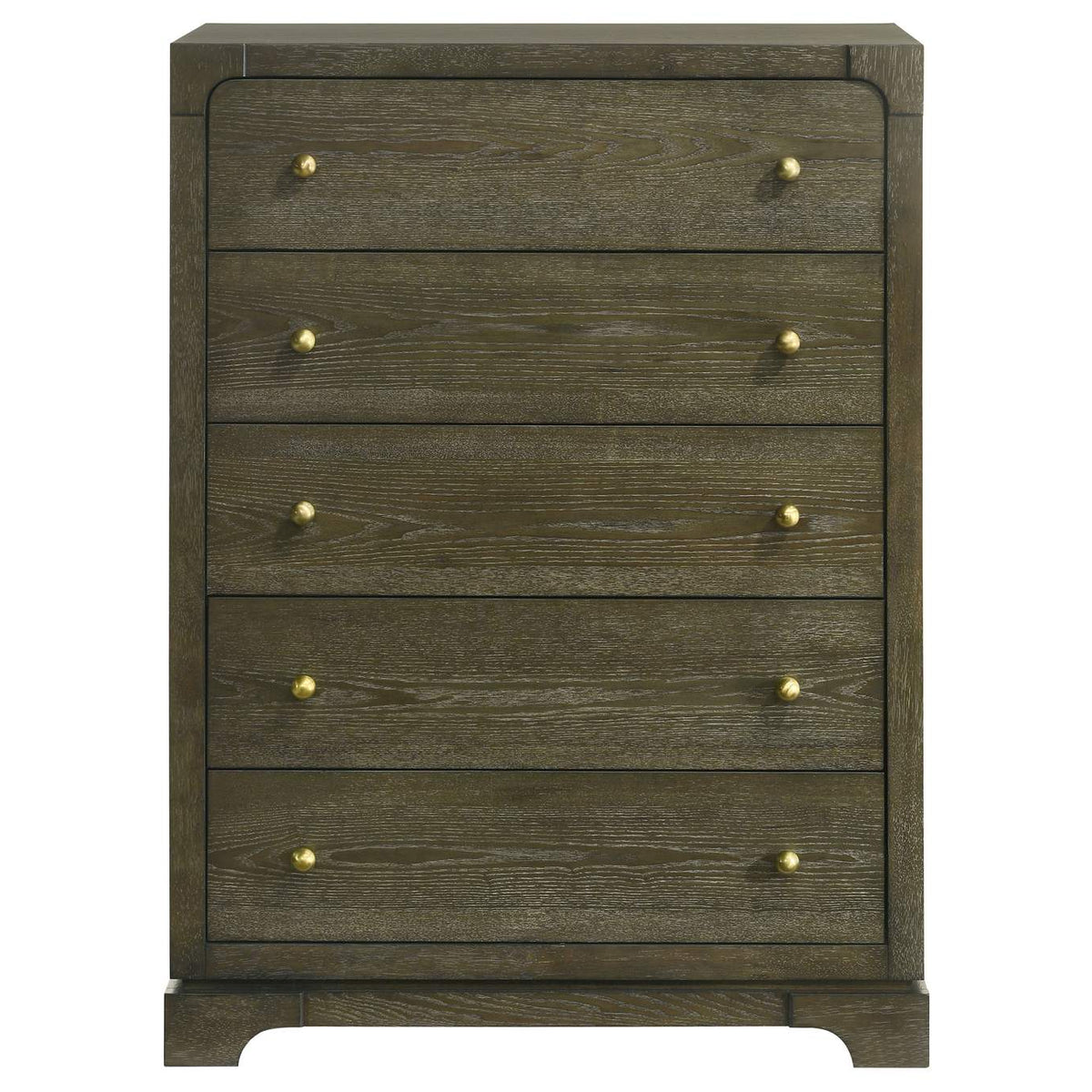 224935 Gran Park 5-drawer Bedroom Chest of Drawers Dark Cocoa