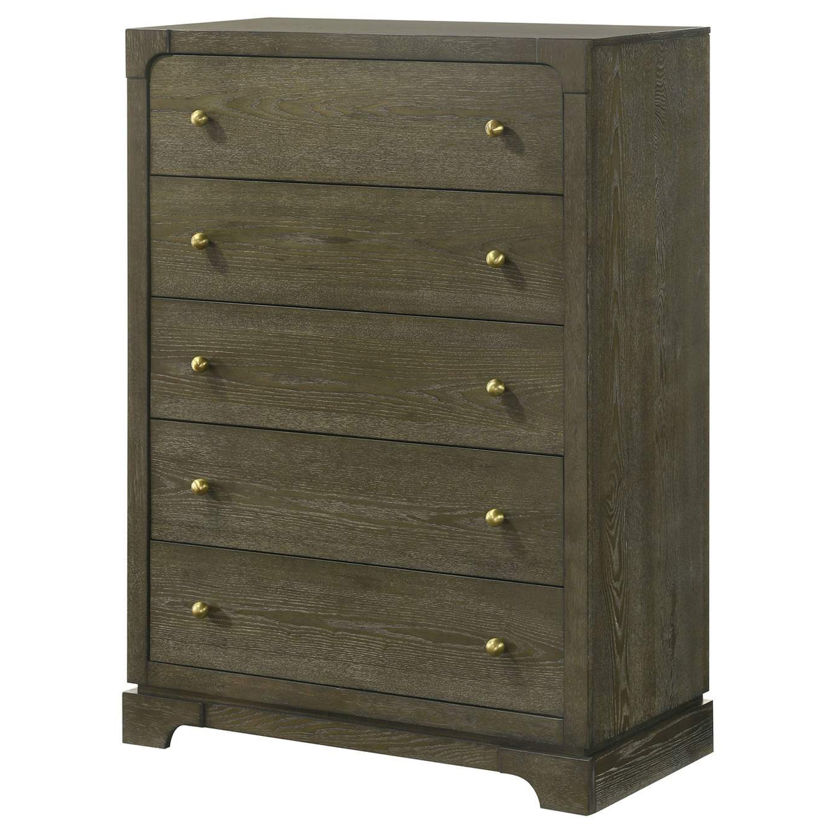 224935 Gran Park 5-drawer Bedroom Chest of Drawers Dark Cocoa