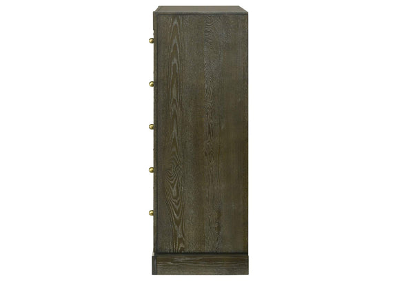 224935 Gran Park 5-drawer Bedroom Chest of Drawers Dark Cocoa