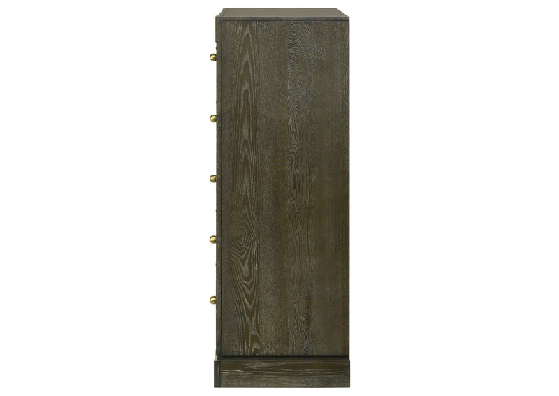 224935 Gran Park 5-drawer Bedroom Chest of Drawers Dark Cocoa