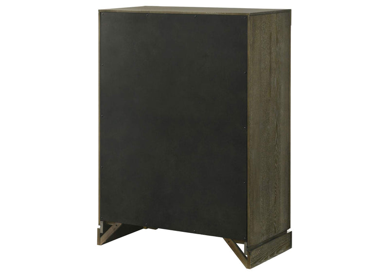 224935 Gran Park 5-drawer Bedroom Chest of Drawers Dark Cocoa