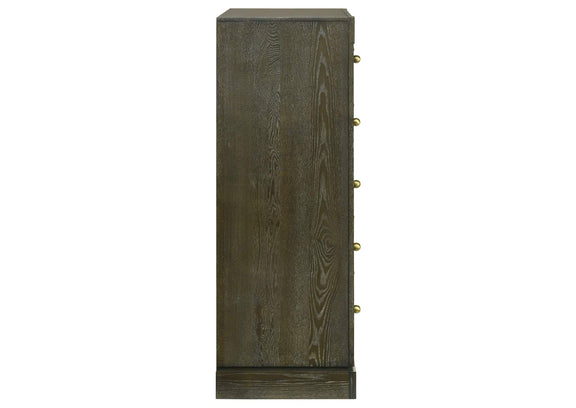 224935 Gran Park 5-drawer Bedroom Chest of Drawers Dark Cocoa