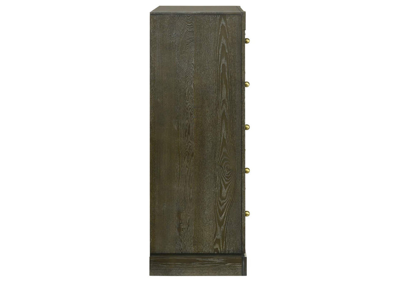224935 Gran Park 5-drawer Bedroom Chest of Drawers Dark Cocoa
