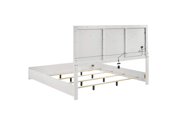 224941KE-S4 Ives 4-piece Eastern King Bedroom Set White High Gloss