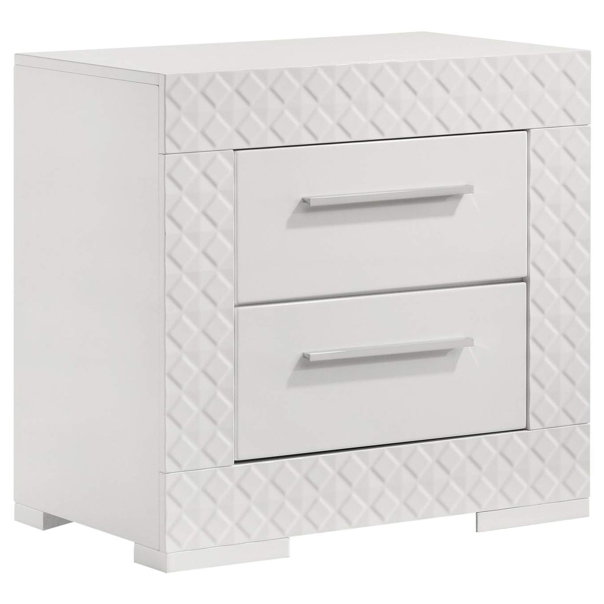 224941KE-S4 Ives 4-piece Eastern King Bedroom Set White High Gloss