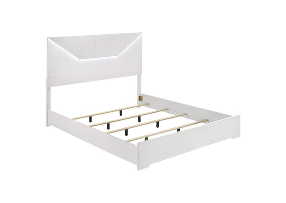 224941KE-S5 Ives 5-piece Eastern King Bedroom Set White High Gloss