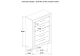 224941KE-S5 Ives 5-piece Eastern King Bedroom Set White High Gloss