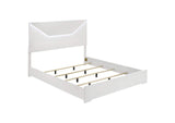 224941KE Ives Eastern King Panel Bed LED Headboard White High Gloss