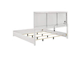 224941KE Ives Eastern King Panel Bed LED Headboard White High Gloss