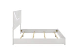 224941KE Ives Eastern King Panel Bed LED Headboard White High Gloss